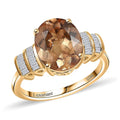 10K Yellow Gold Premium Imperial Garnet, Luxuriant Lab Grown Diamond (E-F, VS) (0.16 cts) Saffron Rays Ring (Size 10.0) (Del. in 8-10 Days) 5.15 ctw - Sticky add to cart bar