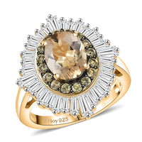 D''Joy Premium Marialite, Multi Gemstone Ring in 18K Vermeil YG Over Sterling Silver (Size 10.0) 3.35 ctw