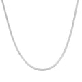 Sterling Silver Criss Cross Herringbone Chain Necklace (18 Inches) (3.40 Grams) - Sticky add to cart bar