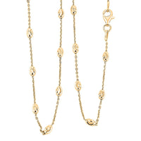 14K Yellow Gold Over Sterling Silver Over the Moon Necklace 18 Inches 4.3 Grams
