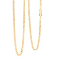 Flat Cuban Chain Necklace in 14K Yellow Gold Over Sterling Silver 4.10 Grams 24 Inches - Sticky add to cart bar
