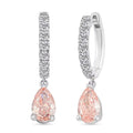 Luxuriant Lab Grown Pink Diamond (IR) and Lab Grown Diamond VS2 2.00 ctw Earrings in 14K White Gold - Sticky add to cart bar