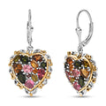 D'Joy Multi-Tourmaline Earrings in 18K Vermeil YG and Rhodium Over Sterling Silver 3.50 ctw - Sticky add to cart bar