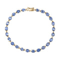 Luxoro 10K Yellow Gold AAA Ceylon Blue Sapphire Blue Majesty Tennis Bracelet (7.25 In) 10.50 ctw - Sticky add to cart bar