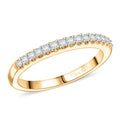 D'Joy Moissanite Ring in 18K Vermeil YG Over Sterling Silver (Size 10.0) 0.30 ctw - Sticky add to cart bar