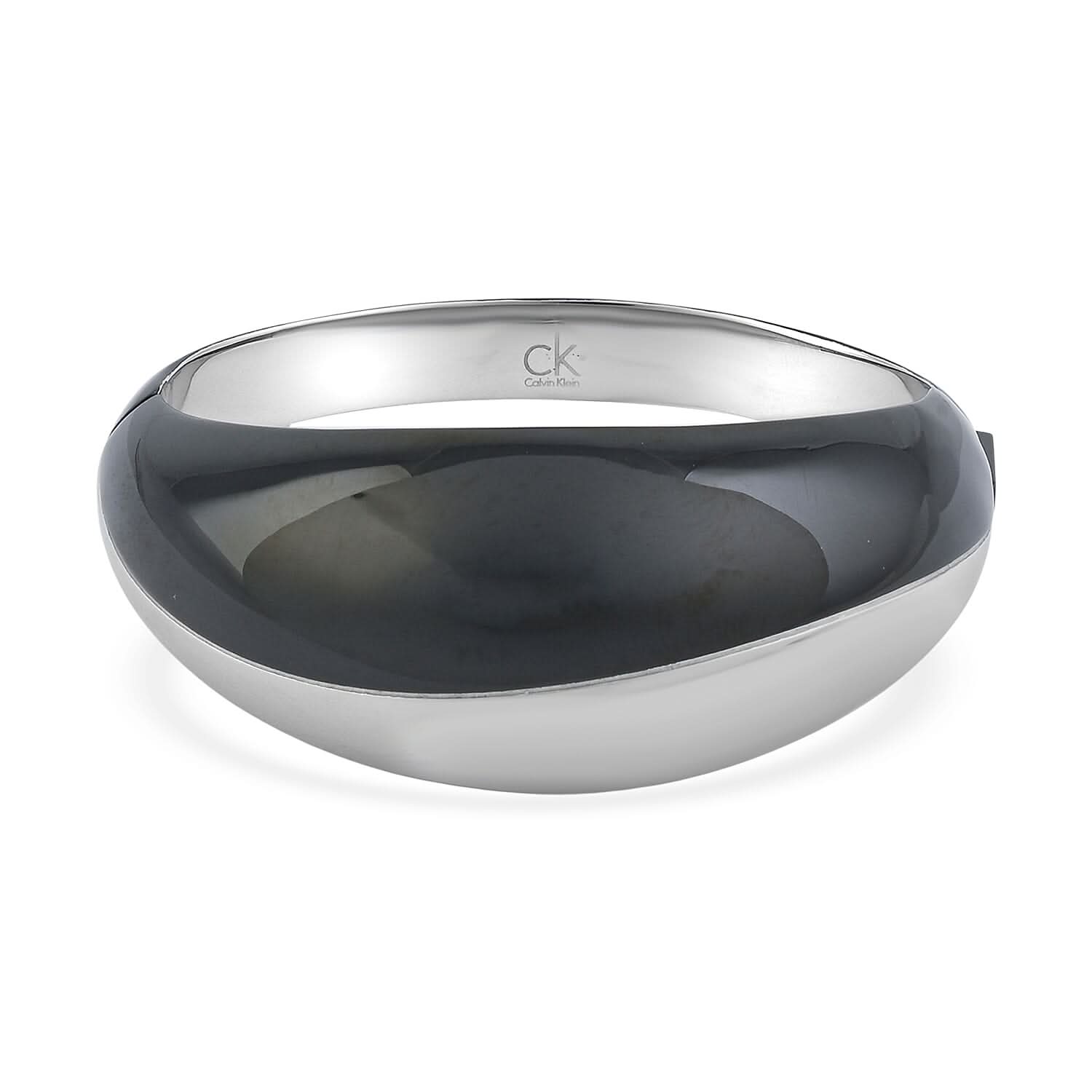 Calvin Klein ION Plated Black Stainless Steel Empathic Bangle Bracelet (6.00 In)