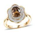 GP Italian Garden Collection 10K Yellow Gold Premium Golden Turkizite, Diamond (I2) (0.51 cts) Ring (Size 10.0) 2.15 ctw - Sticky add to cart bar