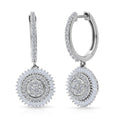 Luxuriant Lab Grown Diamond (G-H, SI) Earrings in Rhodium Over Sterling Silver 1.00 ctw - Sticky add to cart bar