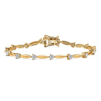 EverTrue Moissanite Bracelet in 18K YG Plated (7.25 In) 1.10 ctw