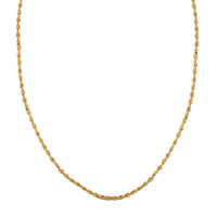 1.8mm Rope Necklace in 18K Yellow Gold 3.6 Grams 16 Inches
