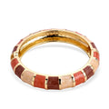 Multi Color Enameled Bangle Bracelet in Goldtone (7.25 In) - Sticky add to cart bar