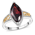 EverTrue Simulated Garnet Color Diamond Ring in 18K YG Plated and Platinum Bond (Size 10.0) - Sticky add to cart bar