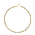 Italian Greek Key Mesh Omega Chain Necklace in 10K Yellow Gold 4.46 Grams 18-20 Inches - Sticky add to cart bar
