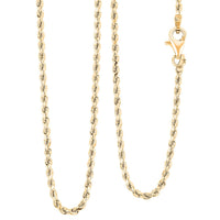 One Time Only 18K Yellow Gold 1.8 mm Rope Necklace 22 Inches 4.6 Grams