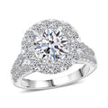 Luxuriant Lab Grown Diamond E-F VS 3.38 ctw Infinite Aura Ring in 14K White Gold 5.72 Grams - Sticky add to cart bar