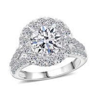 Luxuriant Lab Grown Diamond E-F VS 3.38 ctw Infinite Aura Ring in 14K White Gold 5.72 Grams