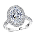 14K White Gold Luxuriant Lab Grown Diamond (E-F, VS) Ring (Size 10.0) (4.85 g) 4.75 ctw - Sticky add to cart bar