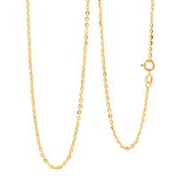 1.5mm Rolo Chain Necklace in 18K Yellow Gold 1.6 Grams 20 Inches