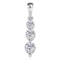 NY Closeout 14K White Gold Diamond (G, VS) Pendant with Stainless Steel Necklace (18 Inches) 0.50 ctw - Sticky add to cart bar
