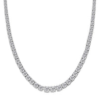 Luxuriant Lab Grown Diamond (G-H, SI) Necklace (18 Inches) in Sterling Silver 7.60 ctw