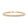 Italian Two Tone Sterling Silver Diamond Cut ICE Round Chain 5 Row Bracelet (8.00 In) 14 Grams - Sticky add to cart bar