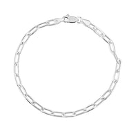 Sterling Silver 3.6mm Paperclip Chain Bracelet (7.25 In) 4.06 Grams