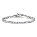 Luxuriant Lab Grown Diamond (G-H, SI) Matrix Line Bracelet in Rhodium Over Sterling Silver (7.25 In) 3.50 ctw - Sticky add to cart bar