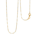 Italian 14K YG Over and Sterling Silver Snake Round Brite 1mm Chain Necklace 18 Inches 3.60 Grams - Sticky add to cart bar