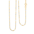 Made in Italy 14K YG Over and Sterling Silver Typhoon Fancy 2mm Chain Necklace 24 Inches 7.46 Grams - Sticky add to cart bar
