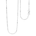 Italian Rhodium Over Sterling Silver 1mm Snake Square 8 Sided Diamond Cut Necklace 18 Inches 3.40 Grams - Sticky add to cart bar