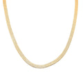 Italian 14K Yellow Gold Over Sterling Silver Herringbone Necklace 18 Inches 9.23 Grams - Sticky add to cart bar