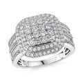 Luxuriant Lab Grown Diamond Refined Ring in Silver - Sticky add to cart bar