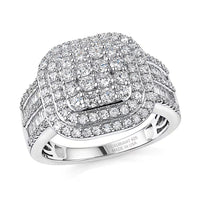 Luxuriant Lab Grown Diamond Refined Ring in Silver