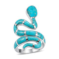 Santa Fe Style Snake Ring in Sterling Silver (Size 10.0) - Sticky add to cart bar