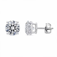 Luxuriant Lab Grown Diamond VS 4.00 ctw Stud Luxe Earrings in 14K White Gold