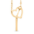 Italian 10K Yellow Gold Slider Heart Necklace 28 Inches 1.2 Grams - Sticky add to cart bar