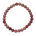 Rhodonite Beaded Stretch Bracelet 55.00 ctw - Sticky add to cart bar