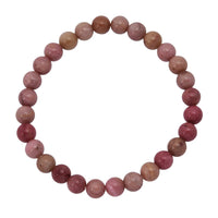 Rhodonite Beaded Stretch Bracelet 55.00 ctw