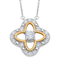 Luxuriant Lab Grown Diamond VS-SI 0.75 ctw Necklace in 14K YG Over and Sterling Silver 16-18 Inches