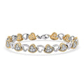 Luxuriant Lab Grown Diamond VS-SI 2.00 ctw Bracelet in 14K YG Over and Sterling Silver (7.25 In) - Sticky add to cart bar