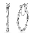 D'Joy Platinum Over Sterling Silver Hoop Earrings (4.72 g) - Sticky add to cart bar