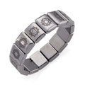 Terahertz 240.00 ctw Block Seven Chakra Engraved Stretch Bracelet - Sticky add to cart bar