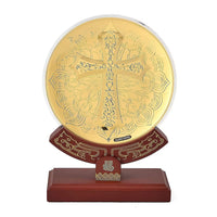 24K Gold Line of Faith Embossed Medallion-Style Ornament – 160mm (50mg)