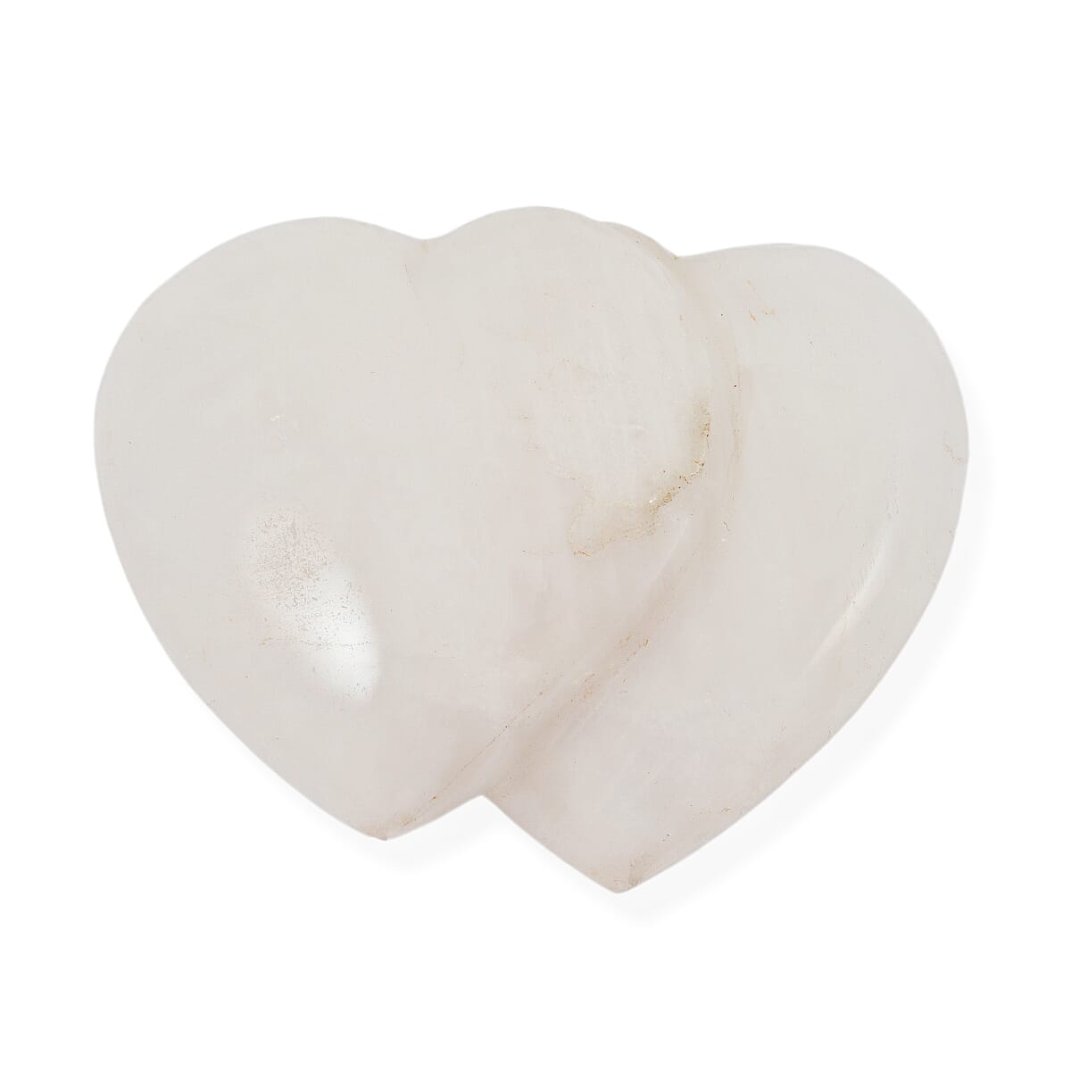 White Quartz Double Heart Shape -Small 996ctw