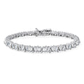 D'Joy Moissanite 6.30 ctw Sparkline Bracelet in Rhodium Over Sterling Silver (7.25 In) - Sticky add to cart bar