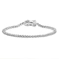 D'Joy Lab Grown Diamond (I2-I3) Classic Tennis Bracelet in Rhodium Over Sterling Silver (6.50 In) 1.15 ctw - Sticky add to cart bar