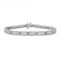 One Time Only Luxuriant Lab Grown Diamond (G-H, SI) Bracelet in Rhodium Over Sterling Silver (6.50 In) 4.00 ctw - Sticky add to cart bar