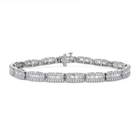 One Time Only Luxuriant Lab Grown Diamond (G-H, SI) Bracelet in Rhodium Over Sterling Silver (6.50 In) 4.00 ctw