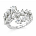 D'Joy Moissanite (Pear 6x4mm) Ring in Rhodium Over Sterling Silver (Size 10.0) 3.20 ctw - Sticky add to cart bar