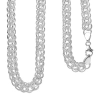D'Joy Fancy Link Chain Necklace in Sterling Silver 36.50 Grams 20 Inches
